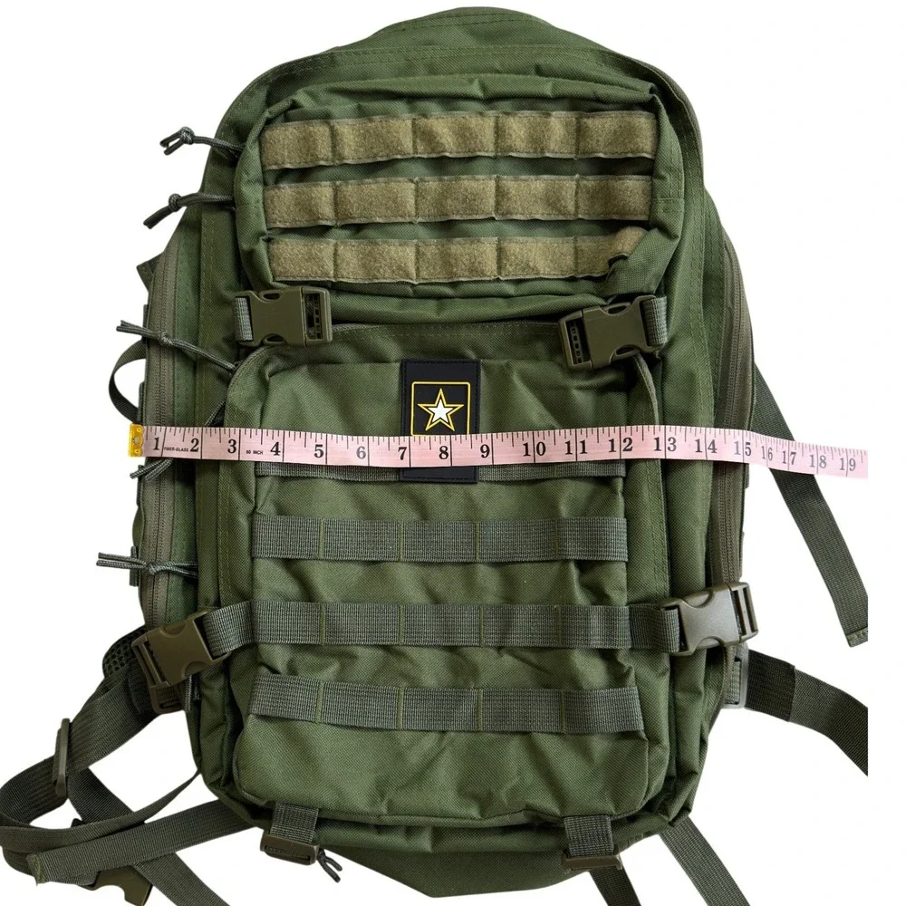 US Army Tactical MOLLE Backpack Olive Drab Green Military Style Rucksack 18in